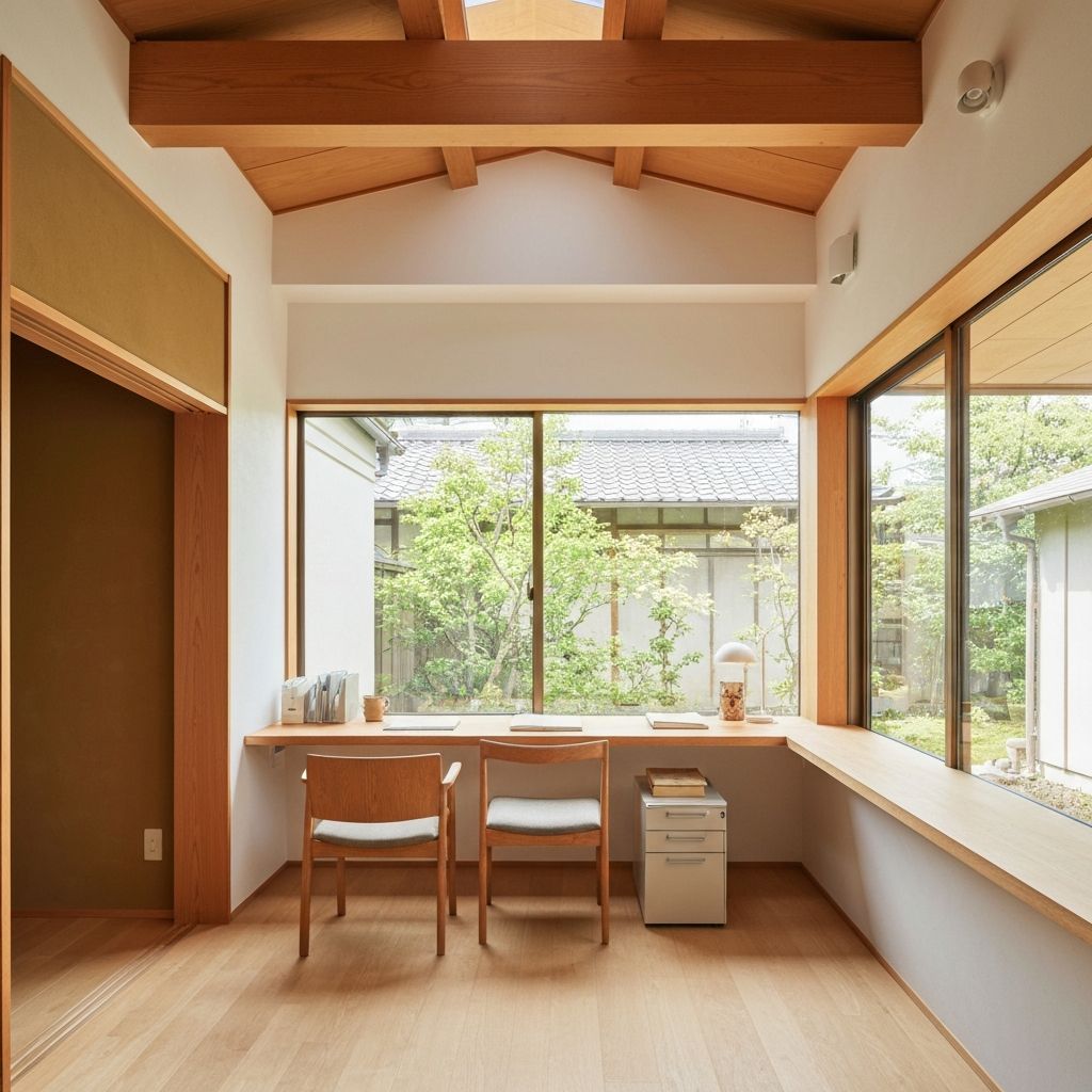 A productive Japanese-style workspace